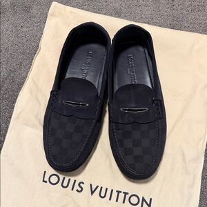 Louis Vuitton Checkered Black Loafers